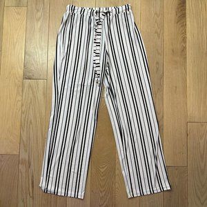 Ellen Tracy Drawstring Striped Pants